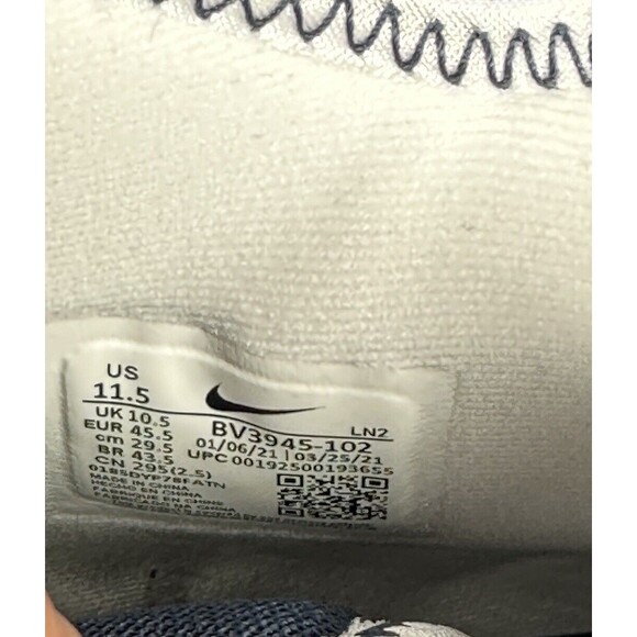 Nike Men’s 11.5 Alpha Menace Pro 2 MID Football Cleats BV3945-102 Navy White - Picture 8 of 8